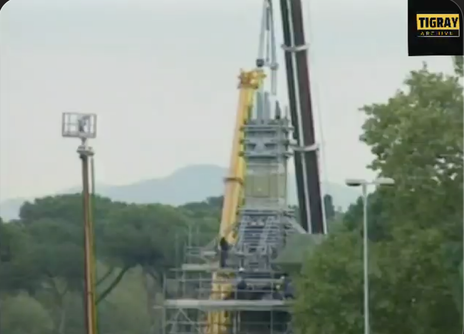 The returned of Axum Obelisk from Italy to Axum. ሓወልቲ ኣኽሱም ካብ ጥልያን ናብ ኢትዮጵያ ምስ ተመልሰ