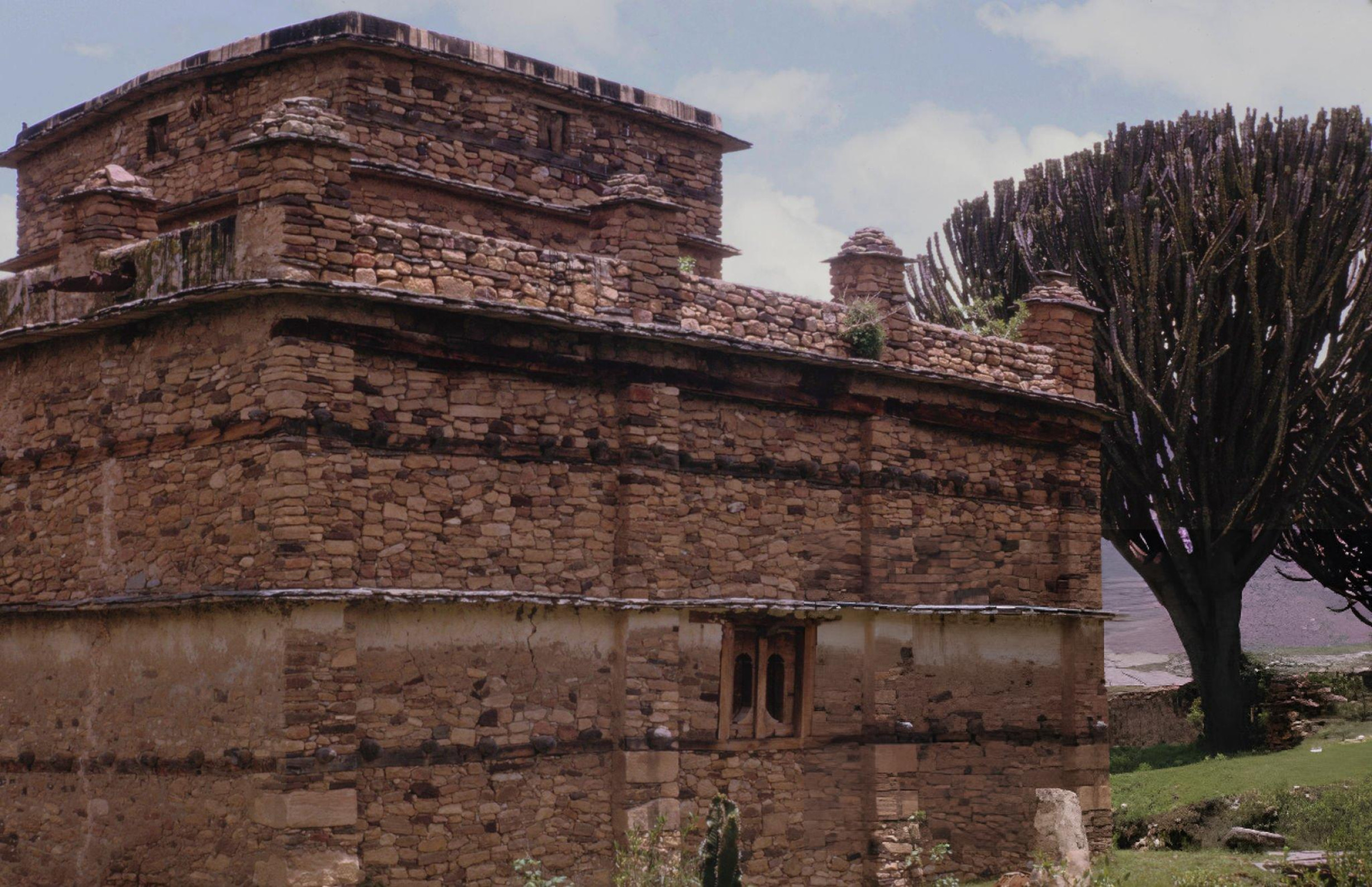 Exterior view of a traditional church building located twenty miles south of the city of Adigrat,Tigray.